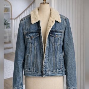 Levi's Womens 90s Sherpa Lined Trucker Jacket Size Large